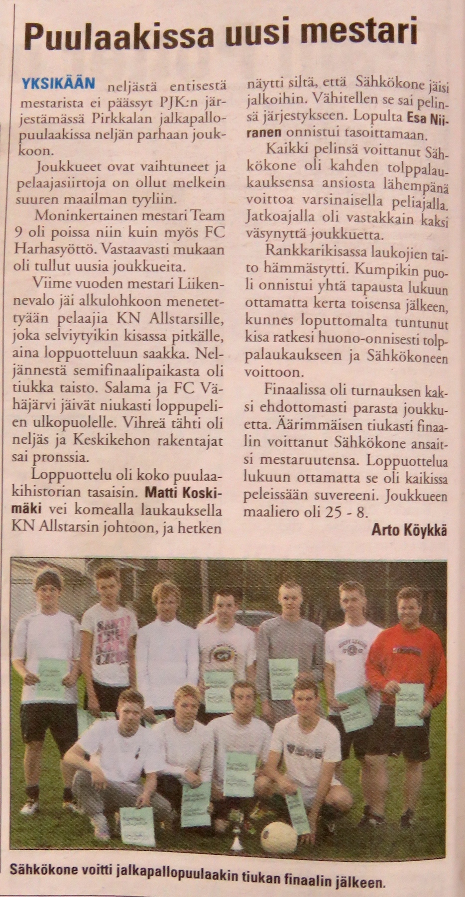 Turnausraportti Pirkkalaisessa 28.09. 2011