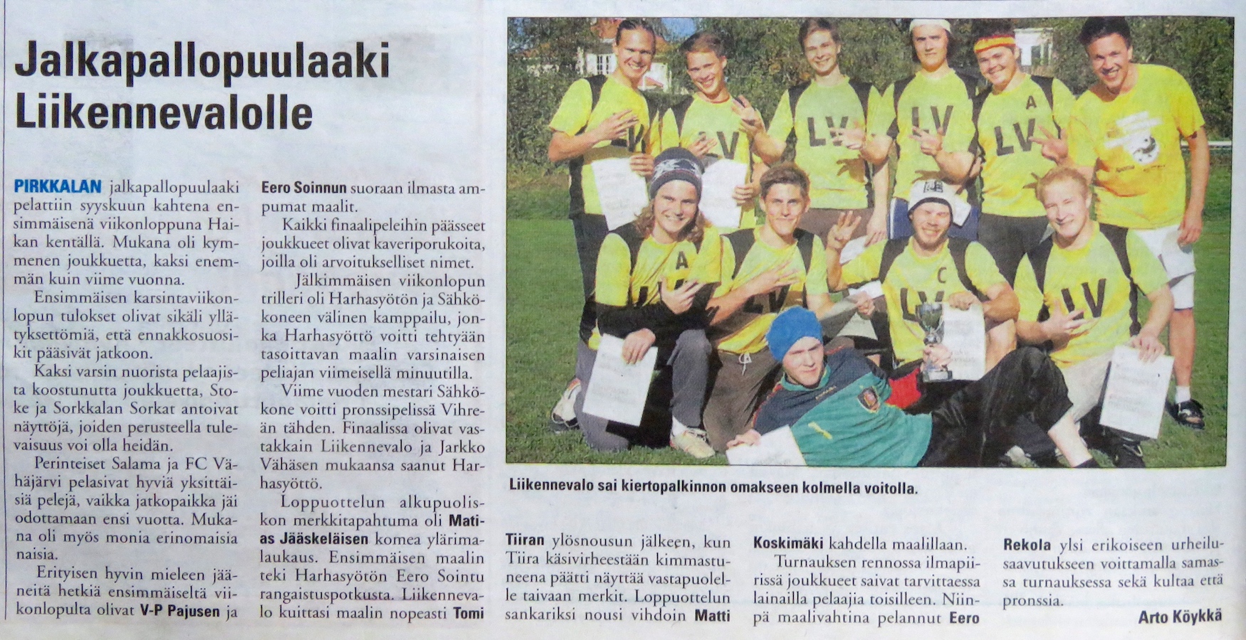 Turnausraportti Pirkkalaisessa 26.09. 2012