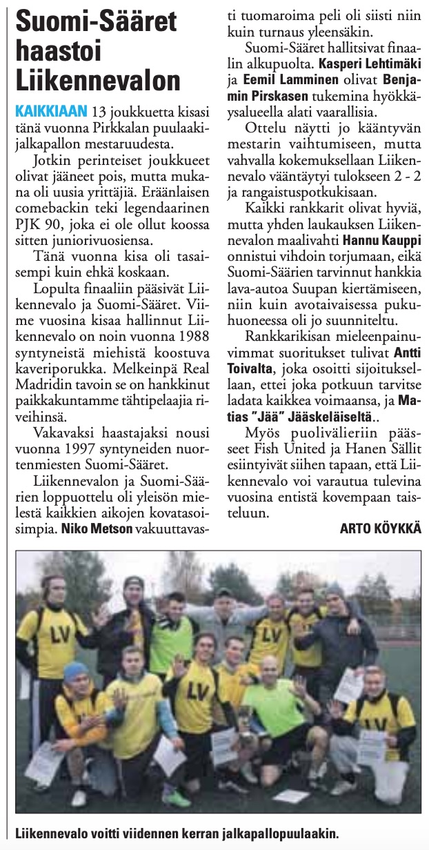 Turnausraportti Pirkkalaisessa 15.10. 2014 (sivu 9)